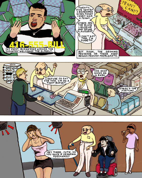 Blue Haired Crime page three